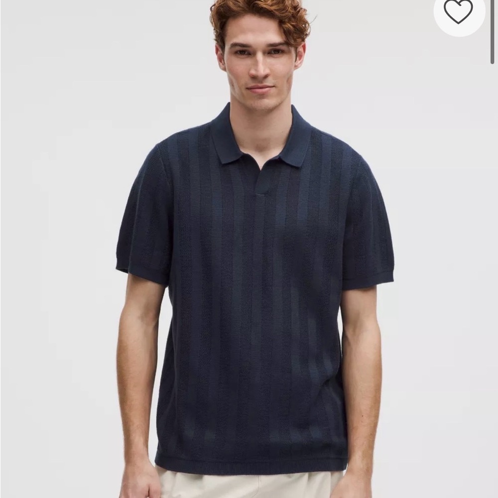 Lululemon Athletica Men's Dark Blue Polo Shirt